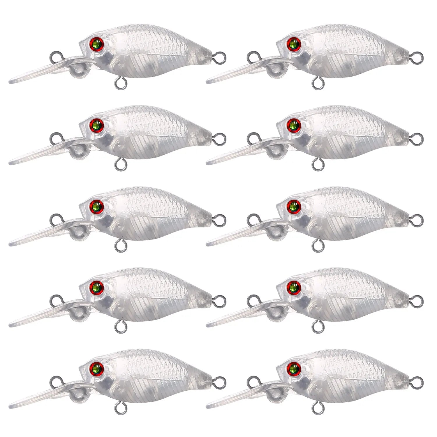 Fishing Baits Unpainted Blank Hard Lures DIY Crankbaits Minnows Popper VIB Pencil Transparent Artificial Baits Set