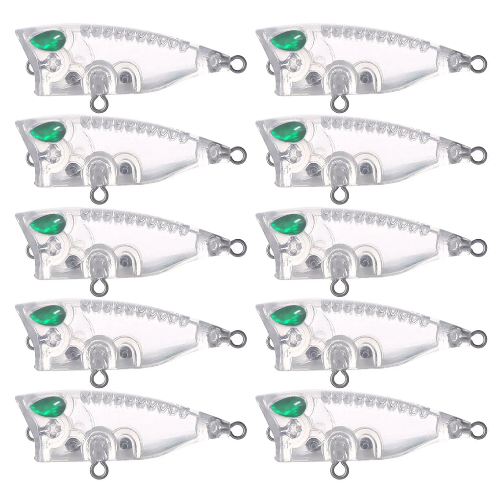 Fishing Baits Unpainted Blank Hard Lures DIY Crankbaits Minnows Popper VIB Pencil Transparent Artificial Baits Set