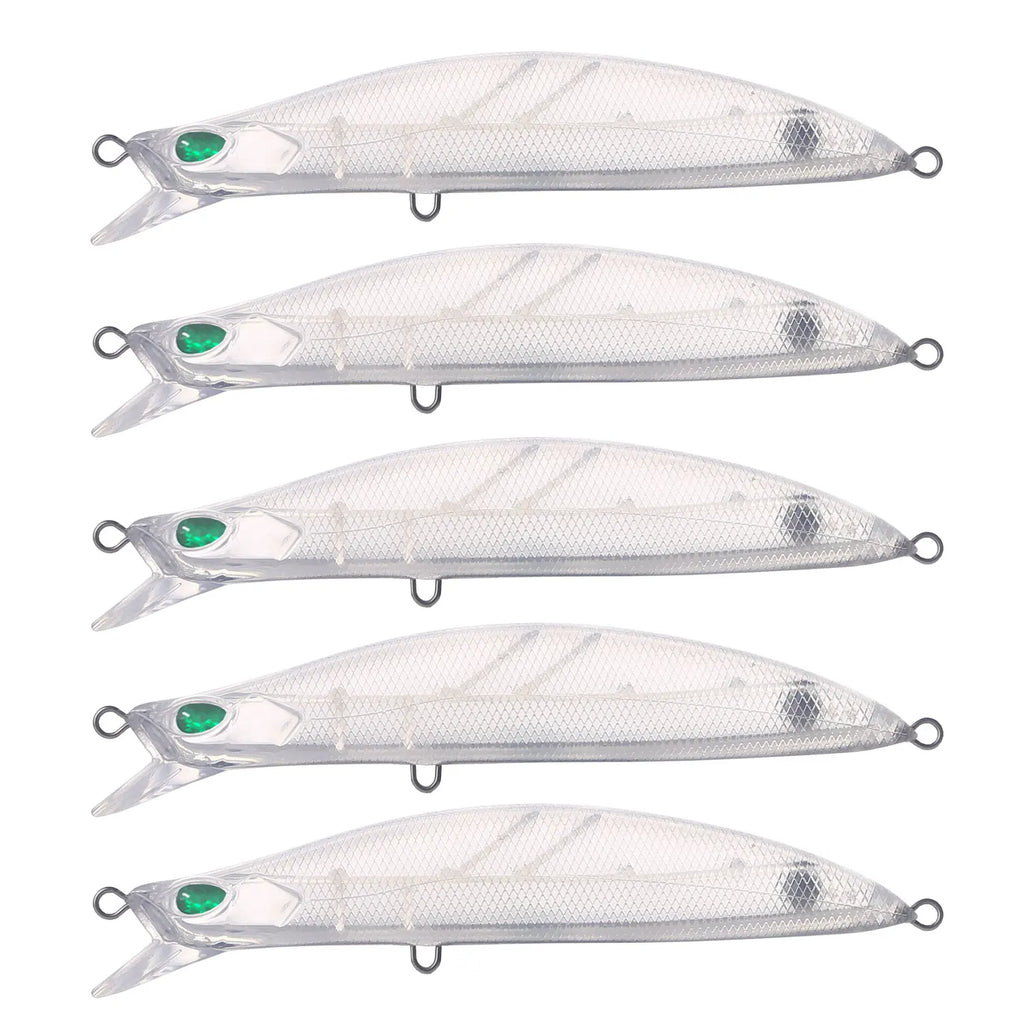 Fishing Baits Unpainted Blank Hard Lures DIY Crankbaits Minnows Popper VIB Pencil Transparent Artificial Baits Set