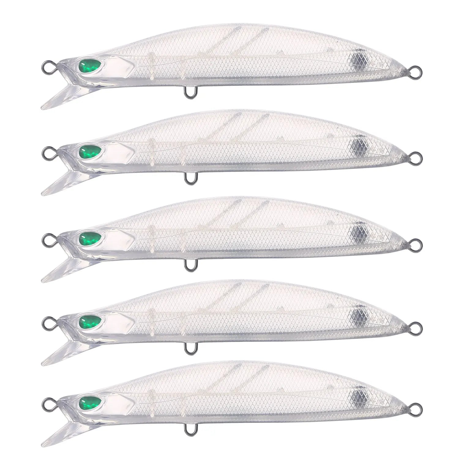 Fishing Baits Unpainted Blank Hard Lures DIY Crankbaits Minnows Popper VIB Pencil Transparent Artificial Baits Set