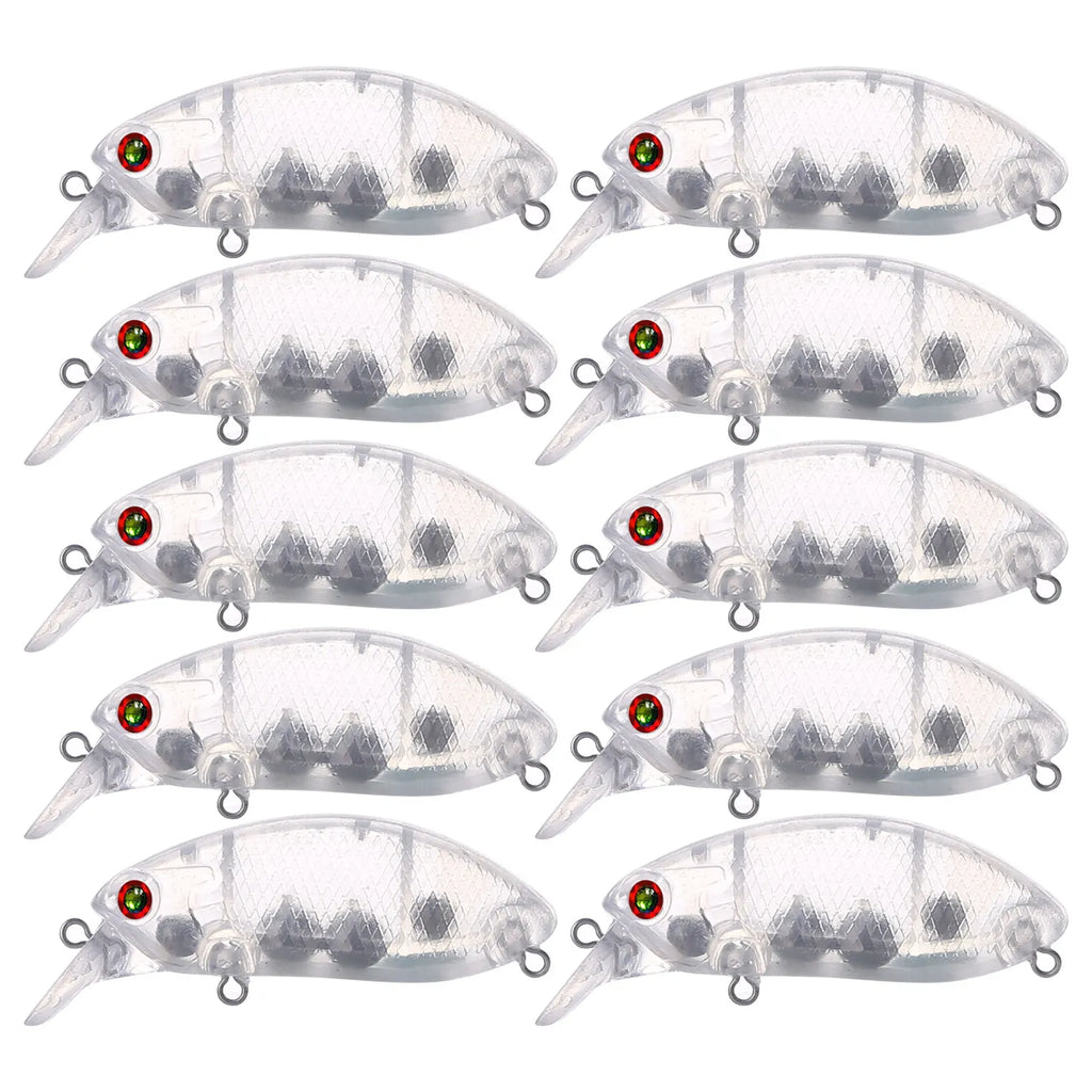 Fishing Baits Unpainted Blank Hard Lures DIY Crankbaits Minnows Popper VIB Pencil Transparent Artificial Baits Set