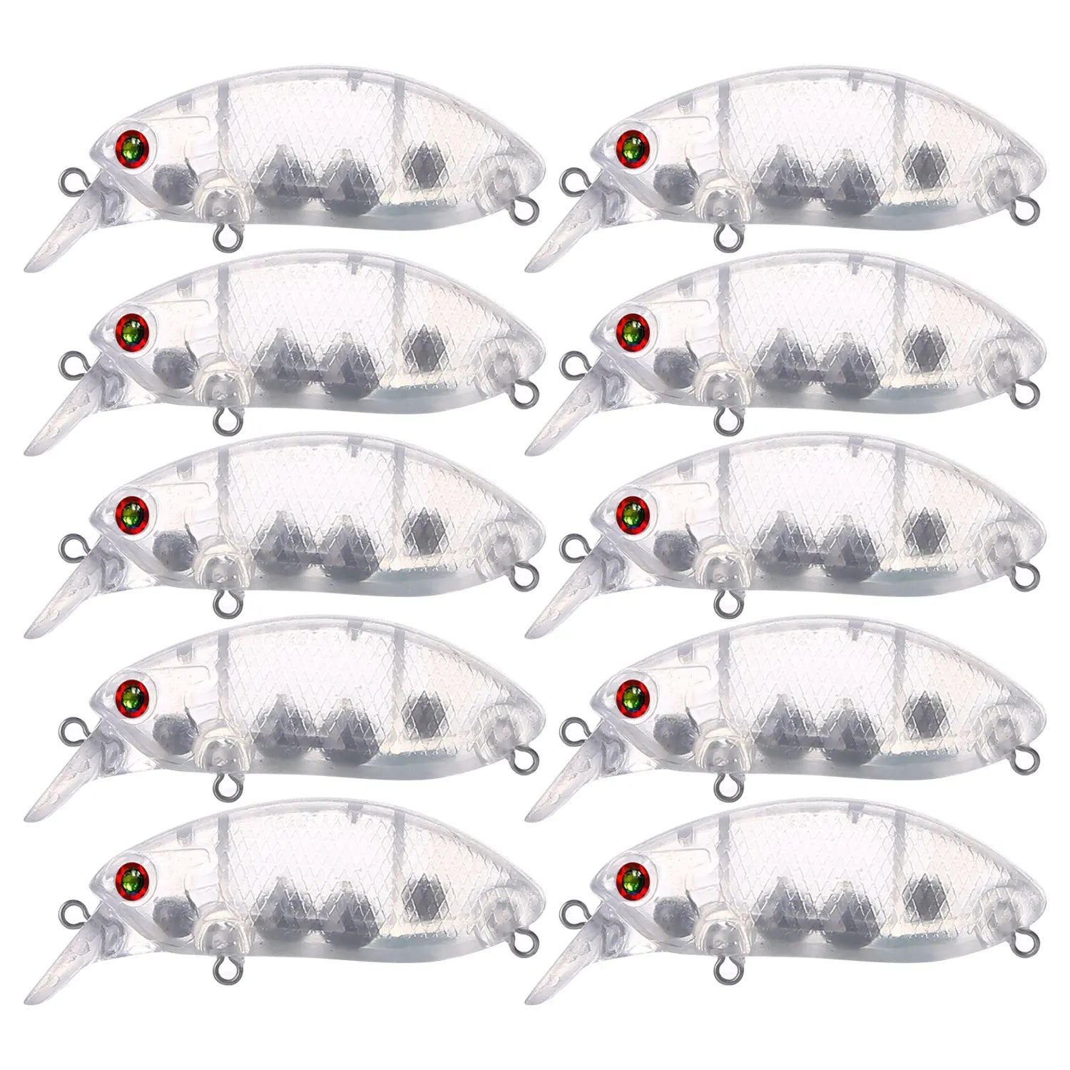 Fishing Baits Unpainted Blank Hard Lures DIY Crankbaits Minnows Popper VIB Pencil Transparent Artificial Baits Set
