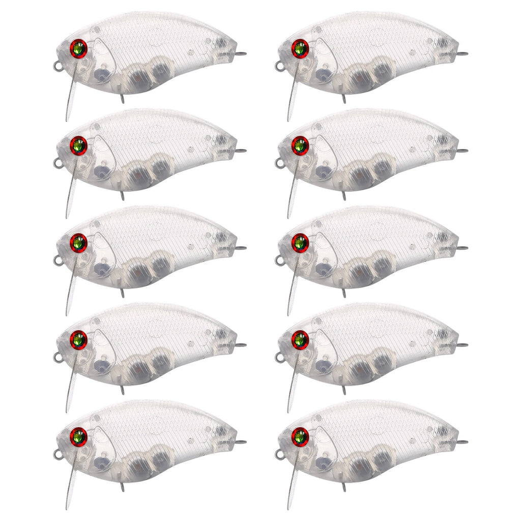 Fishing Baits Unpainted Blank Hard Lures DIY Crankbaits Minnows Popper VIB Pencil Transparent Artificial Baits Set