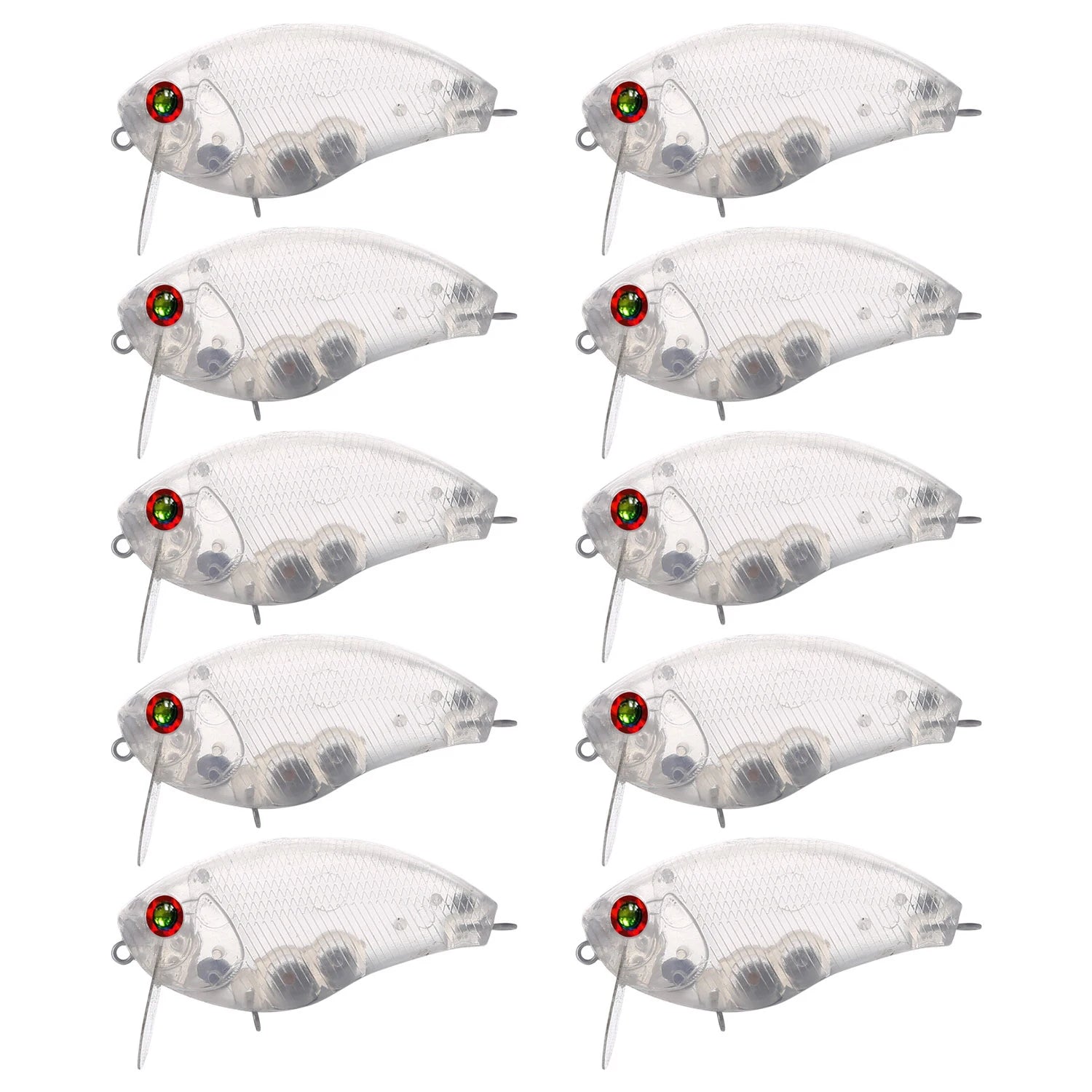 Fishing Baits Unpainted Blank Hard Lures DIY Crankbaits Minnows Popper VIB Pencil Transparent Artificial Baits Set