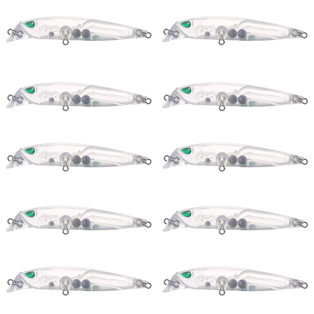 Fishing Baits Unpainted Blank Hard Lures DIY Crankbaits Minnows Popper VIB Pencil Transparent Artificial Baits Set