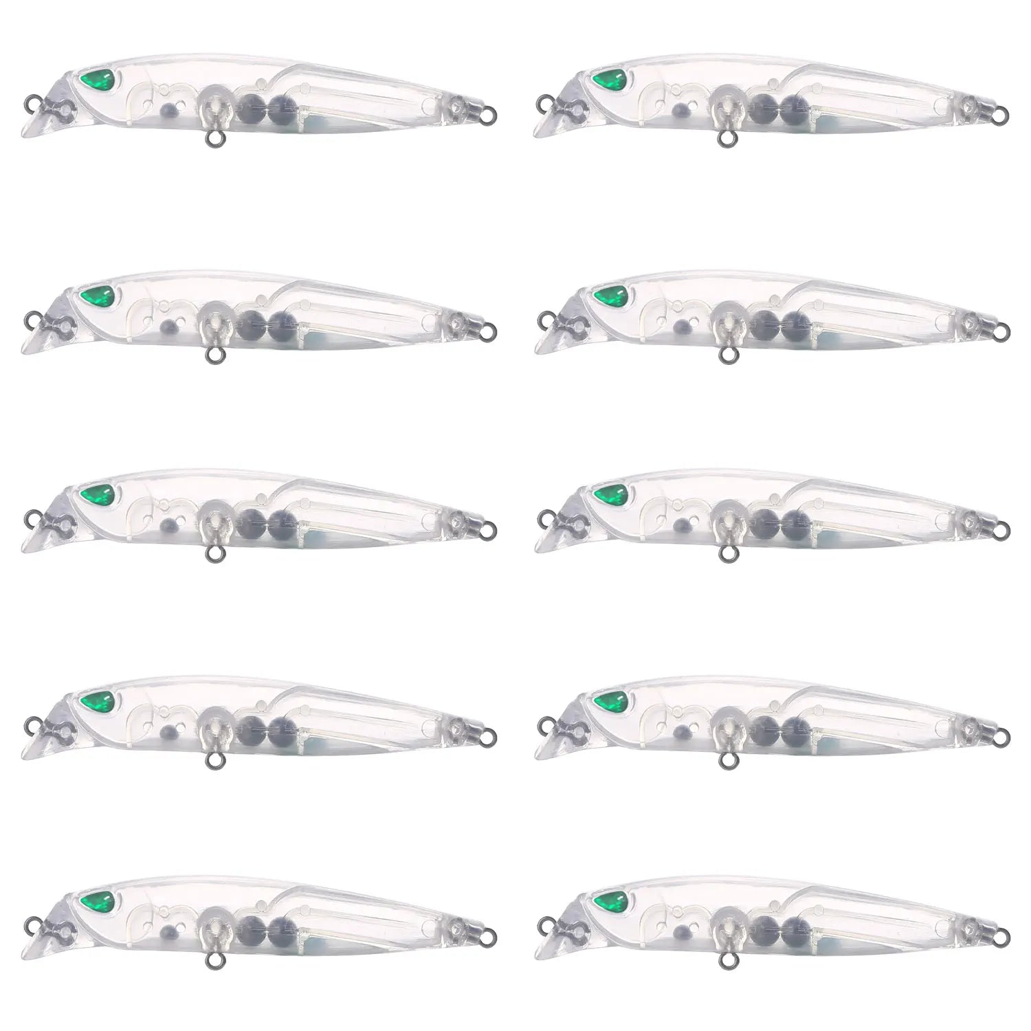 Fishing Baits Unpainted Blank Hard Lures DIY Crankbaits Minnows Popper VIB Pencil Transparent Artificial Baits Set