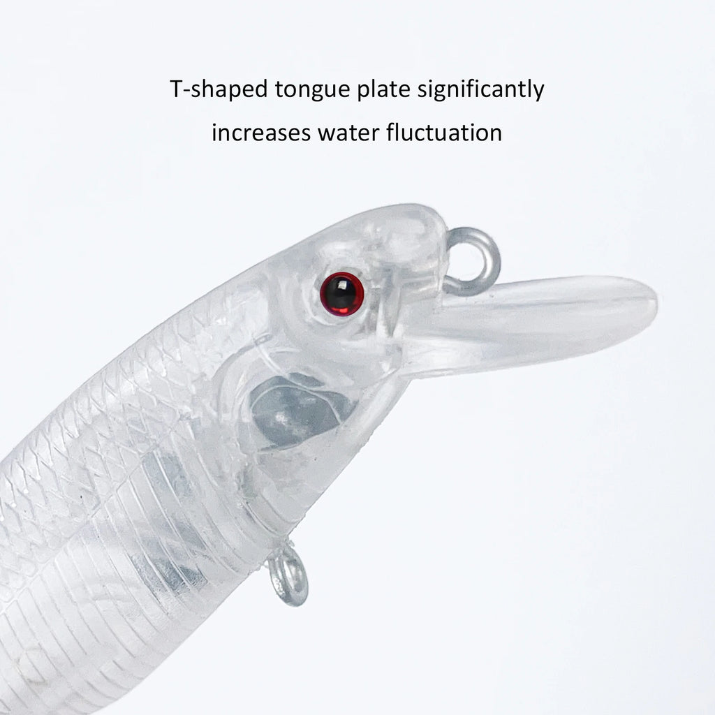 Fishing Baits Unpainted Blank Hard Lures DIY Crankbaits Minnows Popper VIB Pencil Transparent Artificial Baits Set