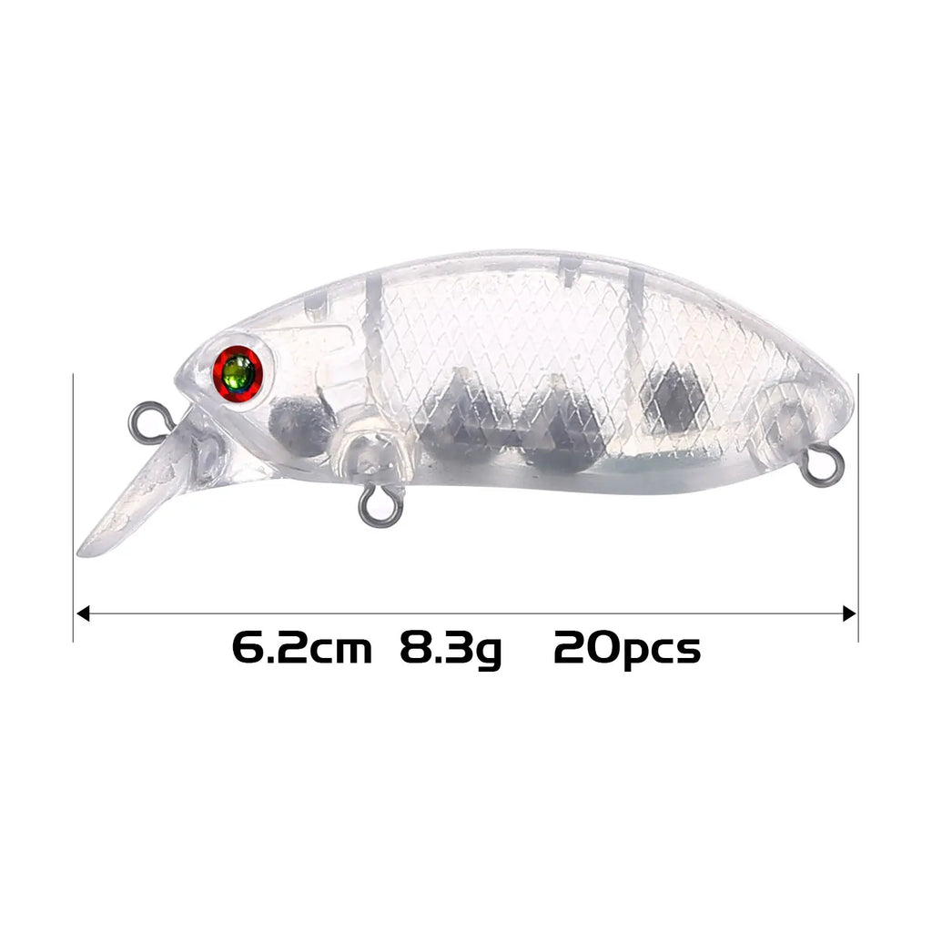 Fishing Baits Unpainted Blank Hard Lures DIY Crankbaits Minnows Popper VIB Pencil Transparent Artificial Baits Set