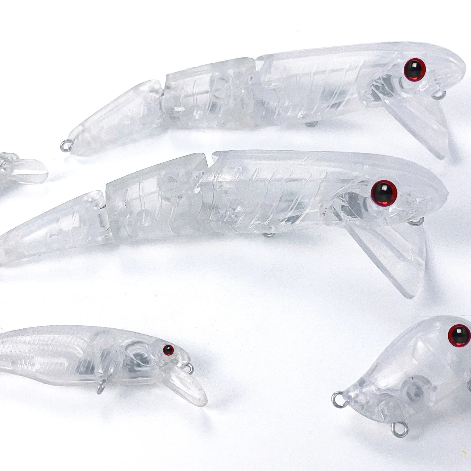 Fishing Baits Unpainted Blank Hard Lures DIY Crankbaits Minnows Popper VIB Pencil Transparent Artificial Baits Set