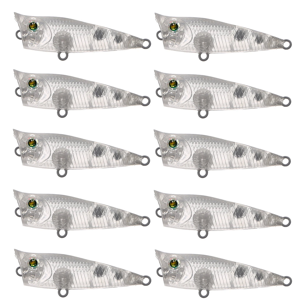 Fishing Baits Unpainted Blank Hard Lures DIY Crankbaits Minnows Popper VIB Pencil Transparent Artificial Baits Set