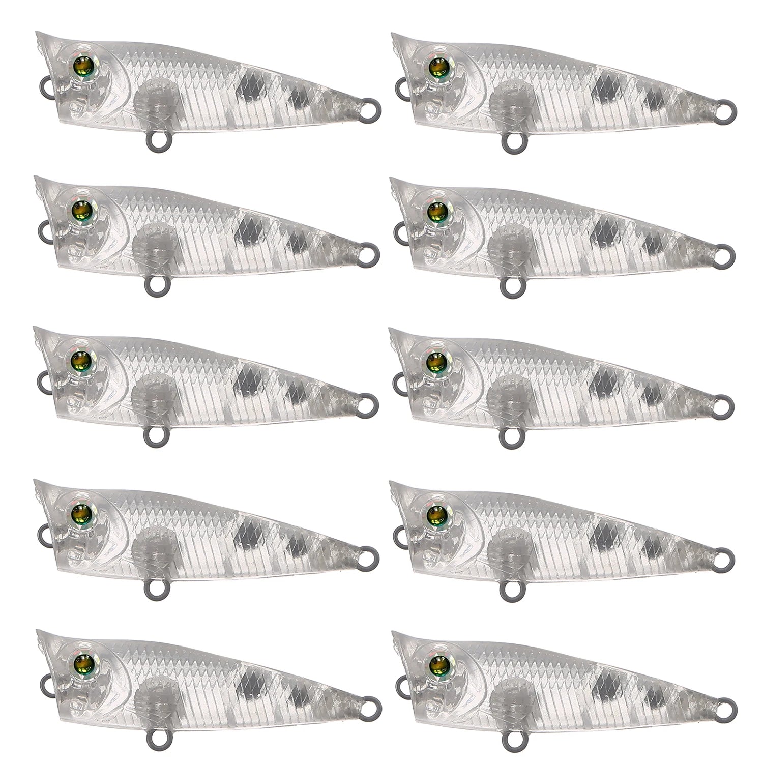 Fishing Baits Unpainted Blank Hard Lures DIY Crankbaits Minnows Popper VIB Pencil Transparent Artificial Baits Set