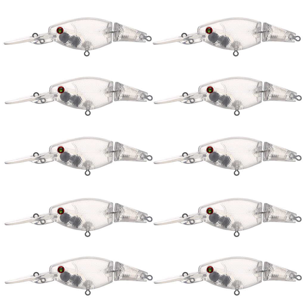 Fishing Baits Unpainted Blank Hard Lures DIY Crankbaits Minnows Popper VIB Pencil Transparent Artificial Baits Set