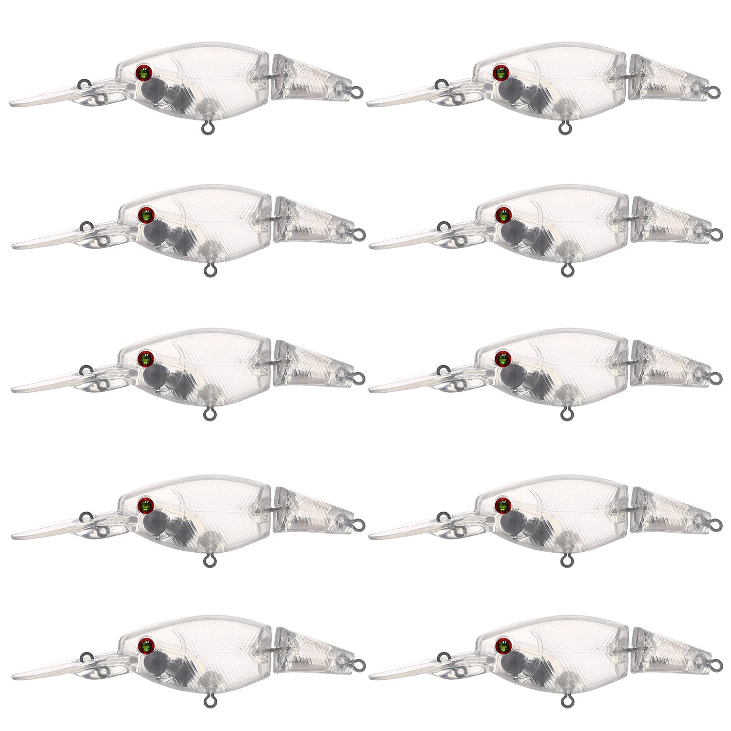 Fishing Baits Unpainted Blank Hard Lures DIY Crankbaits Minnows Popper VIB Pencil Transparent Artificial Baits Set