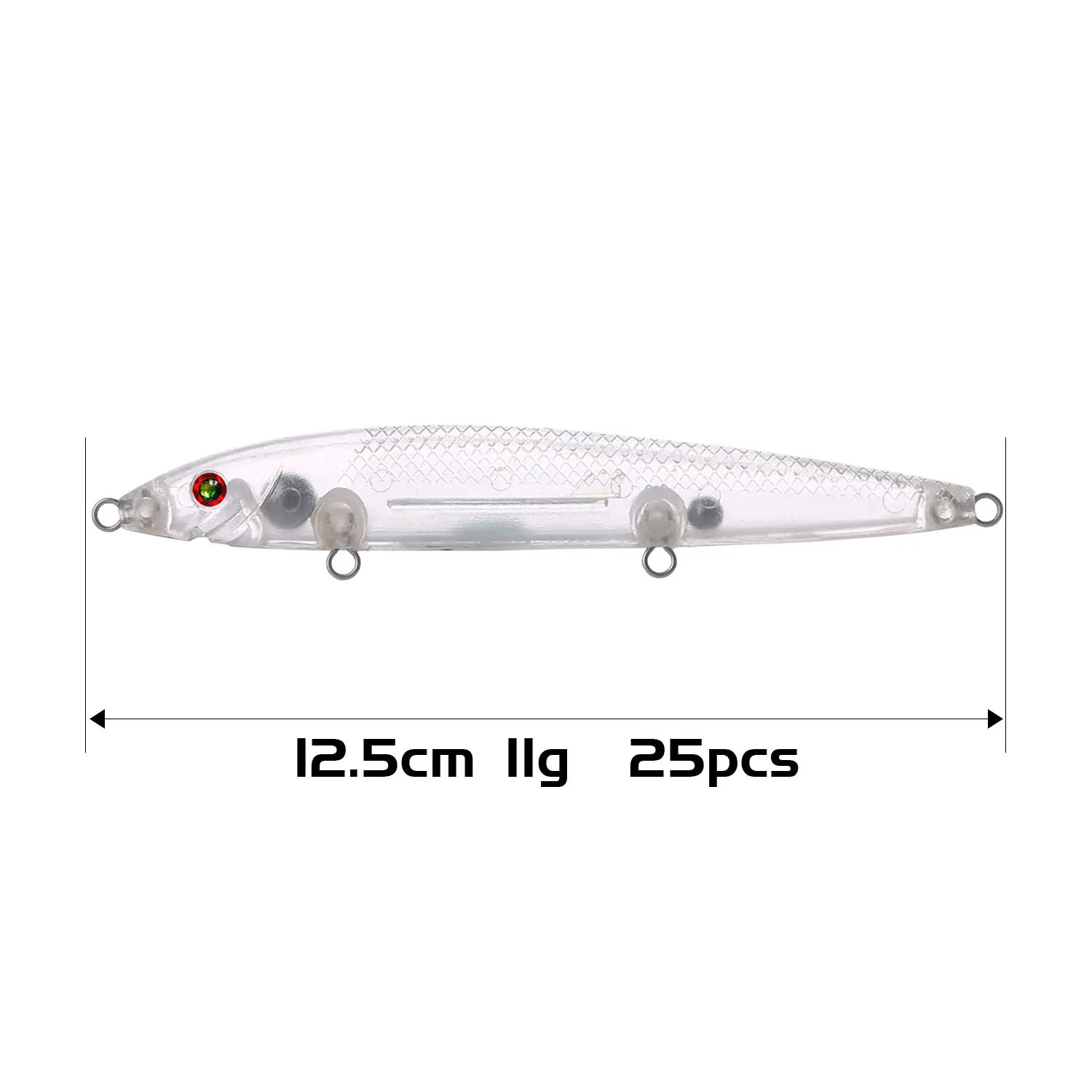 Fishing Baits Unpainted Blank Hard Lures DIY Crankbaits Minnows Popper VIB Pencil Transparent Artificial Baits Set
