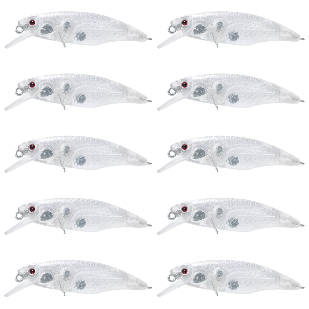 Fishing Baits Unpainted Blank Hard Lures DIY Crankbaits Minnows Popper VIB Pencil Transparent Artificial Baits Set