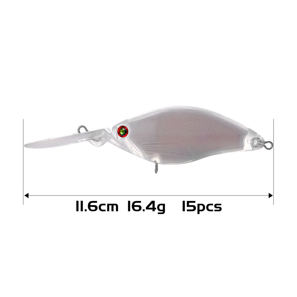 Fishing Baits Unpainted Blank Hard Lures DIY Crankbaits Minnows Popper VIB Pencil Transparent Artificial Baits Set