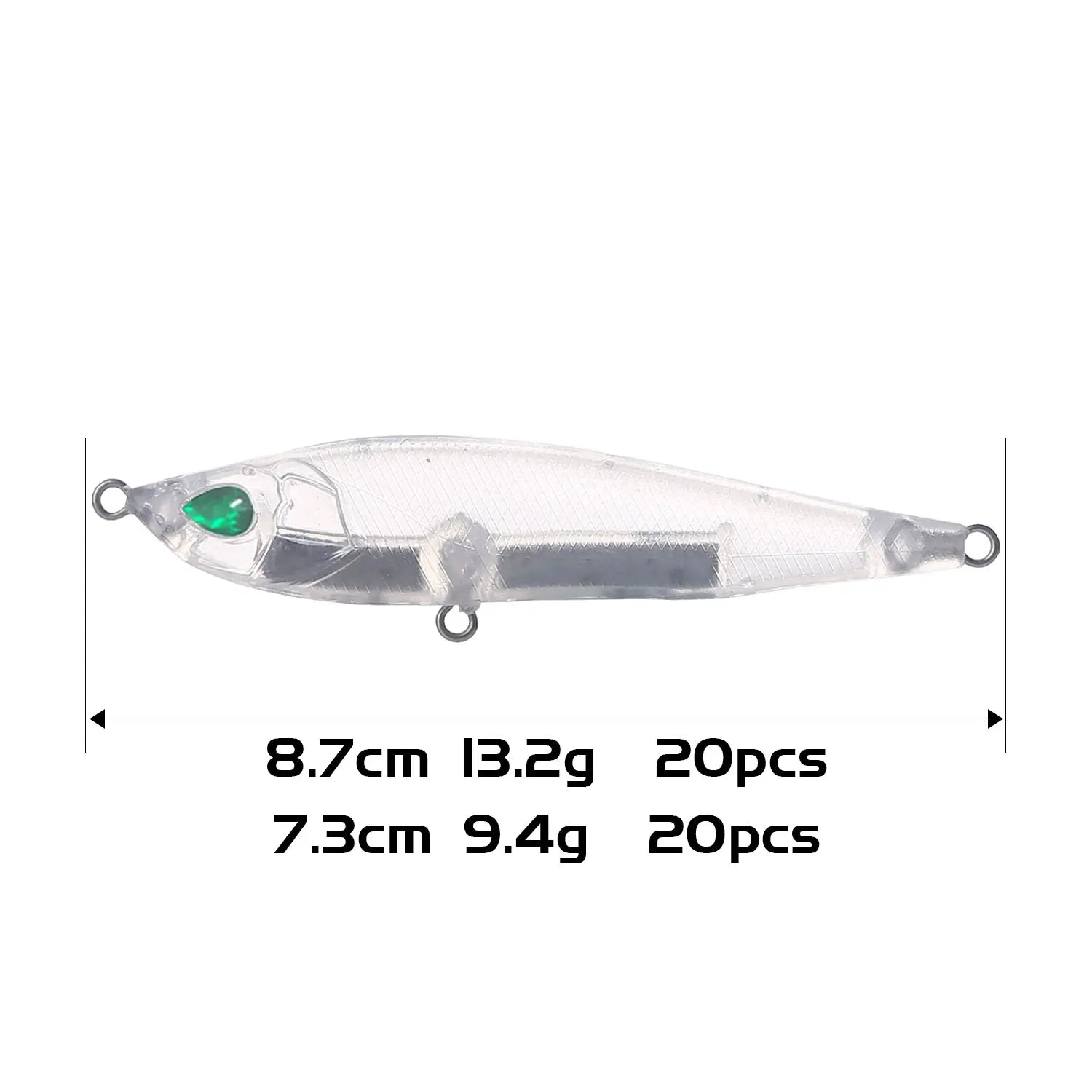 Fishing Baits Unpainted Blank Hard Lures DIY Crankbaits Minnows Popper VIB Pencil Transparent Artificial Baits Set