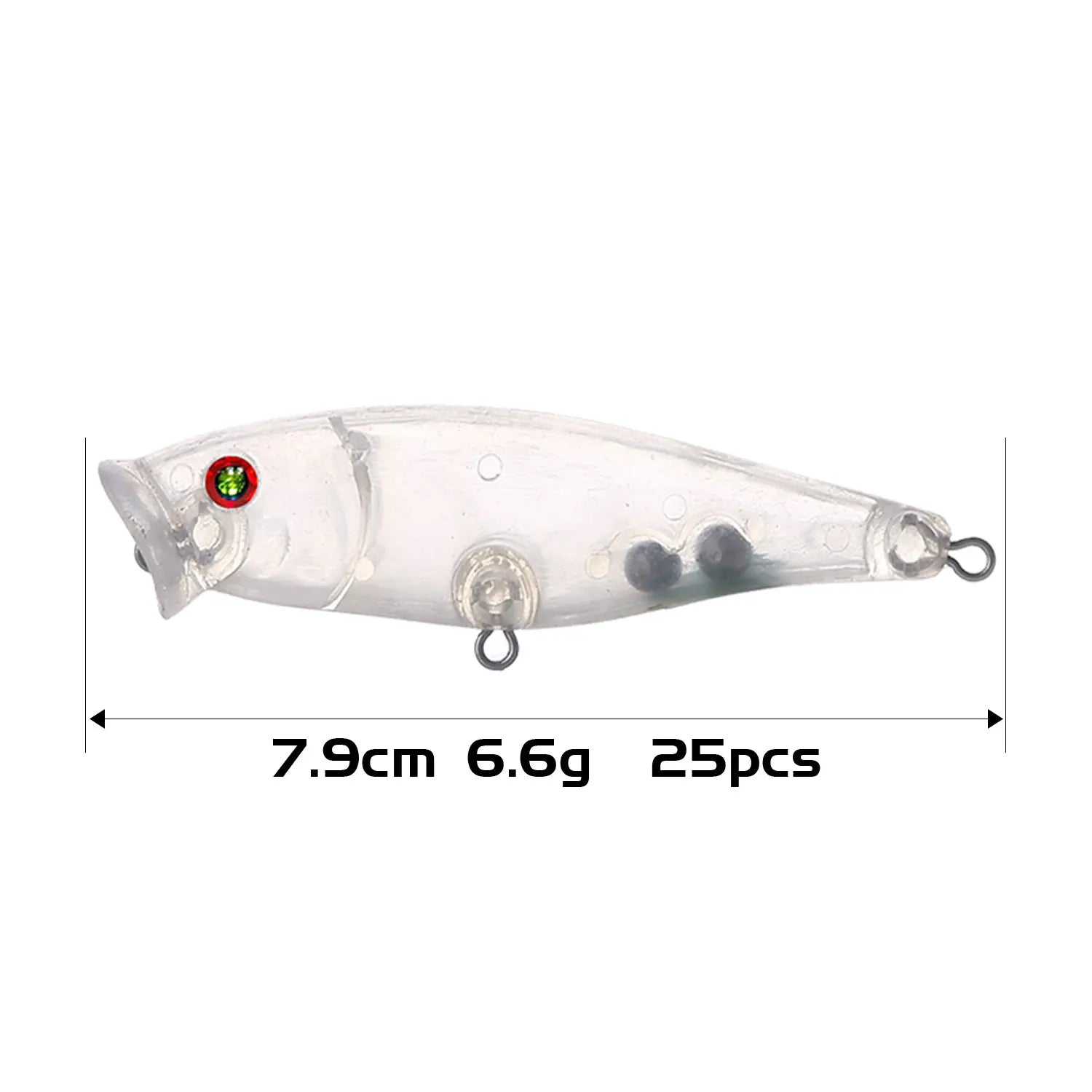 Fishing Baits Unpainted Blank Hard Lures DIY Crankbaits Minnows Popper VIB Pencil Transparent Artificial Baits Set