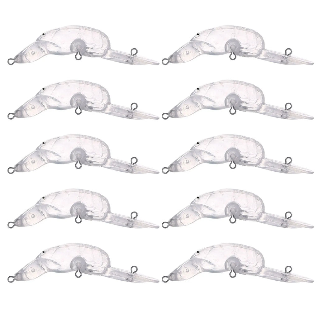 Fishing Baits Unpainted Blank Hard Lures DIY Crankbaits Minnows Popper VIB Pencil Transparent Artificial Baits Set