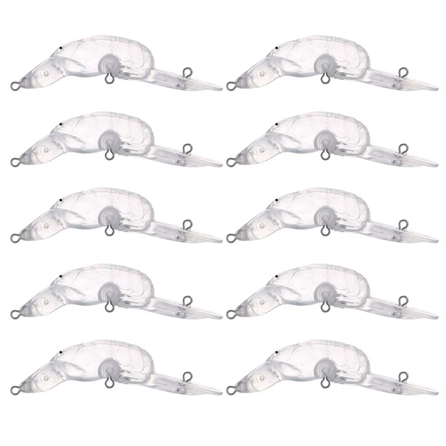Fishing Baits Unpainted Blank Hard Lures DIY Crankbaits Minnows Popper VIB Pencil Transparent Artificial Baits Set