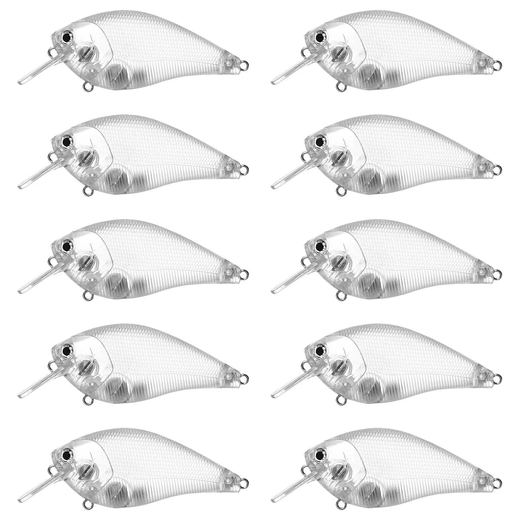 Fishing Baits Unpainted Blank Hard Lures DIY Crankbaits Minnows Popper VIB Pencil Transparent Artificial Baits Set