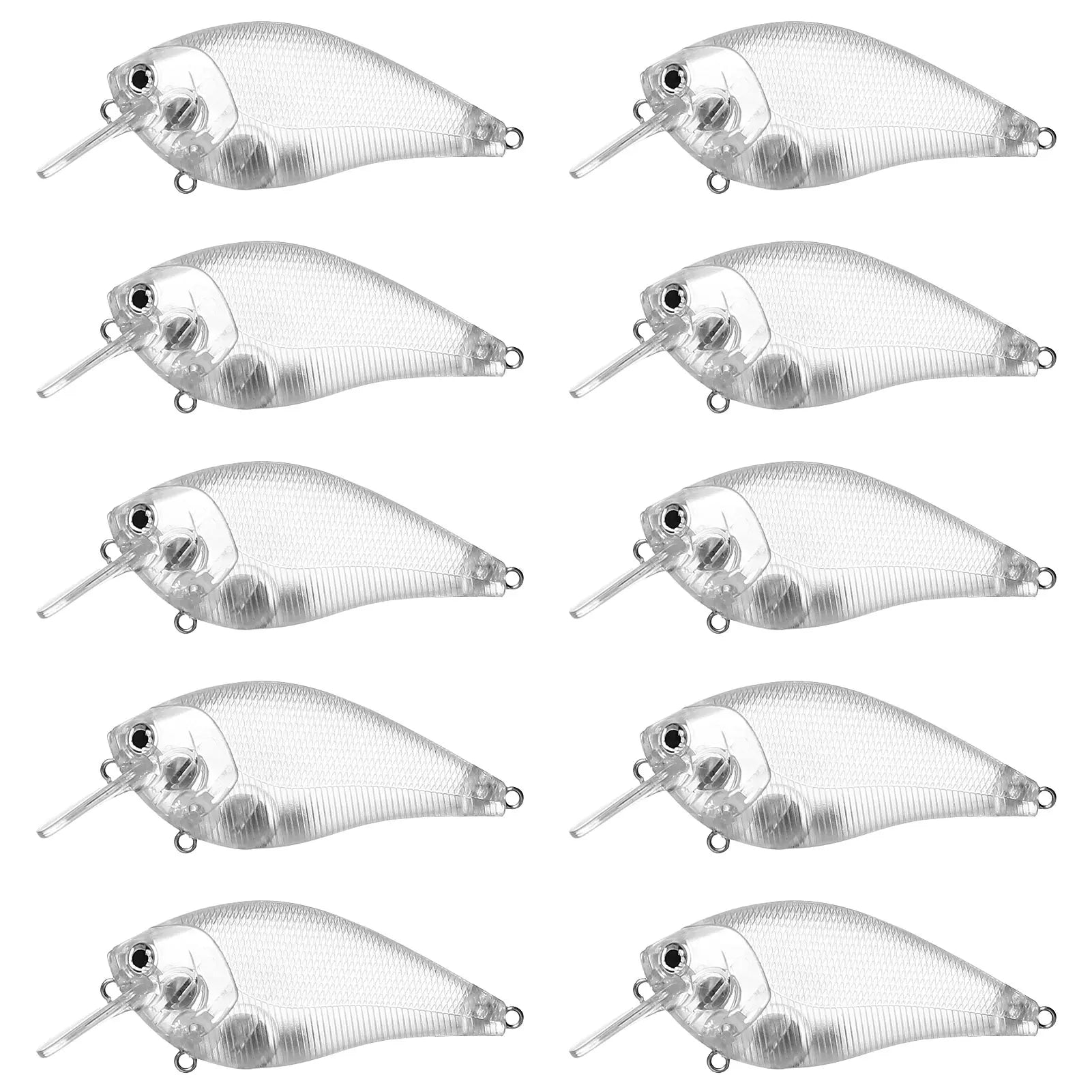 Fishing Baits Unpainted Blank Hard Lures DIY Crankbaits Minnows Popper VIB Pencil Transparent Artificial Baits Set