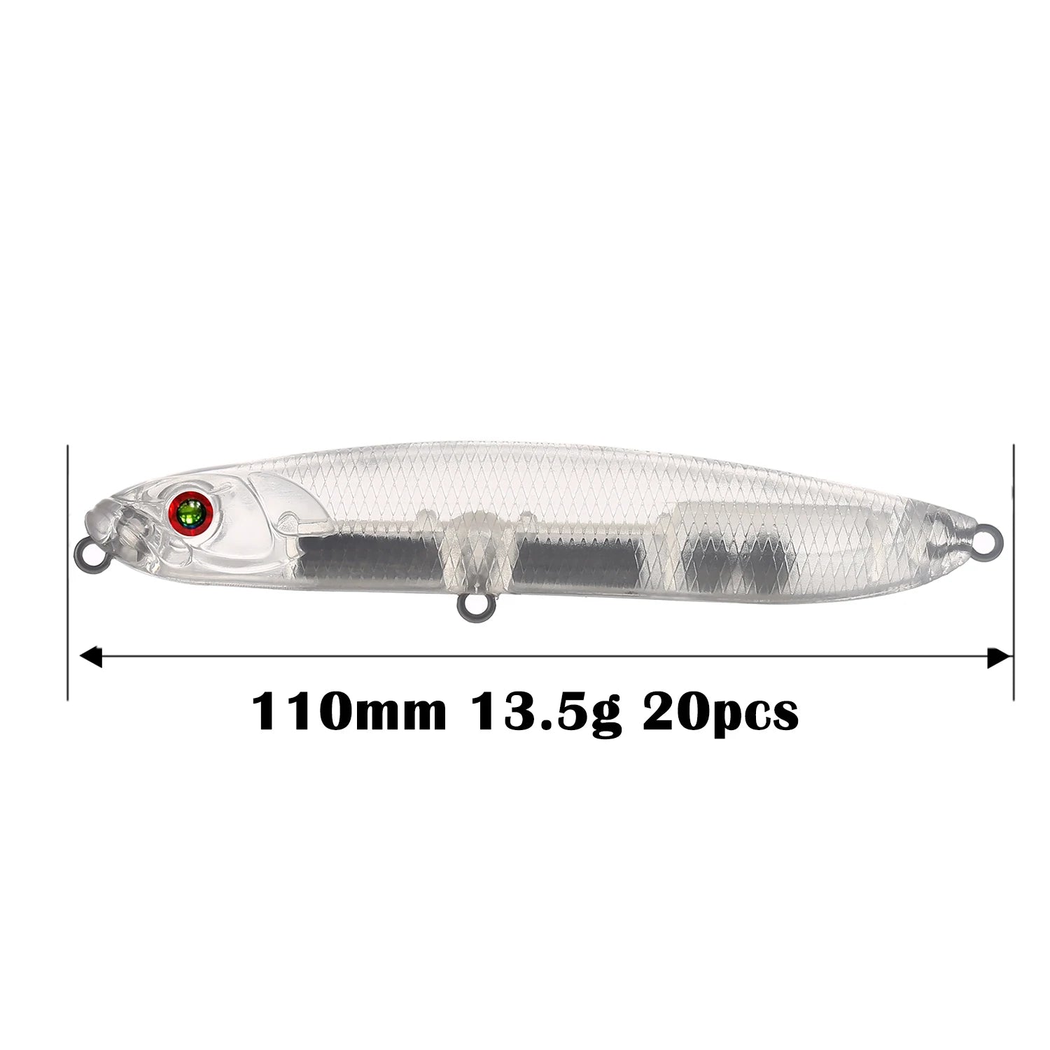 Fishing Baits Unpainted Blank Hard Lures DIY Crankbaits Minnows Popper VIB Pencil Transparent Artificial Baits Set