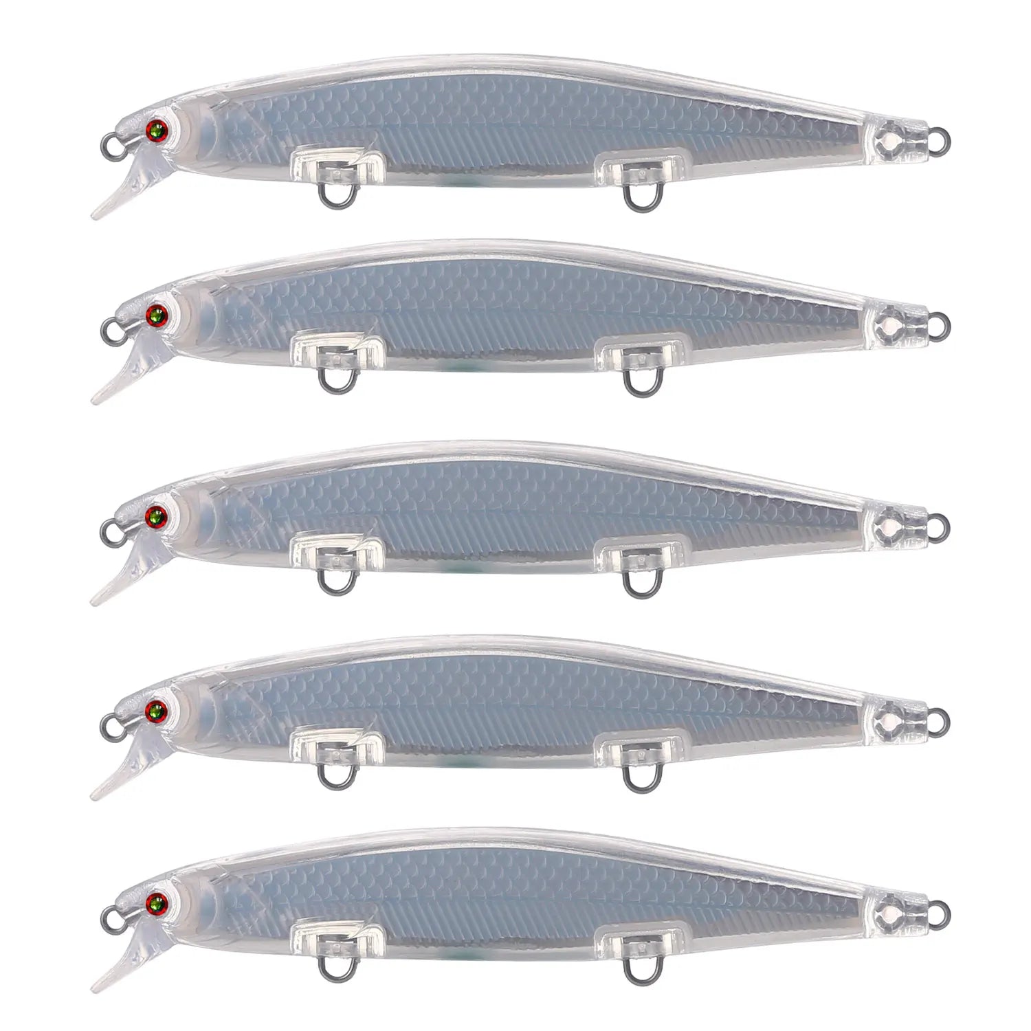 Fishing Baits Unpainted Blank Hard Lures DIY Crankbaits Minnows Popper VIB Pencil Transparent Artificial Baits Set