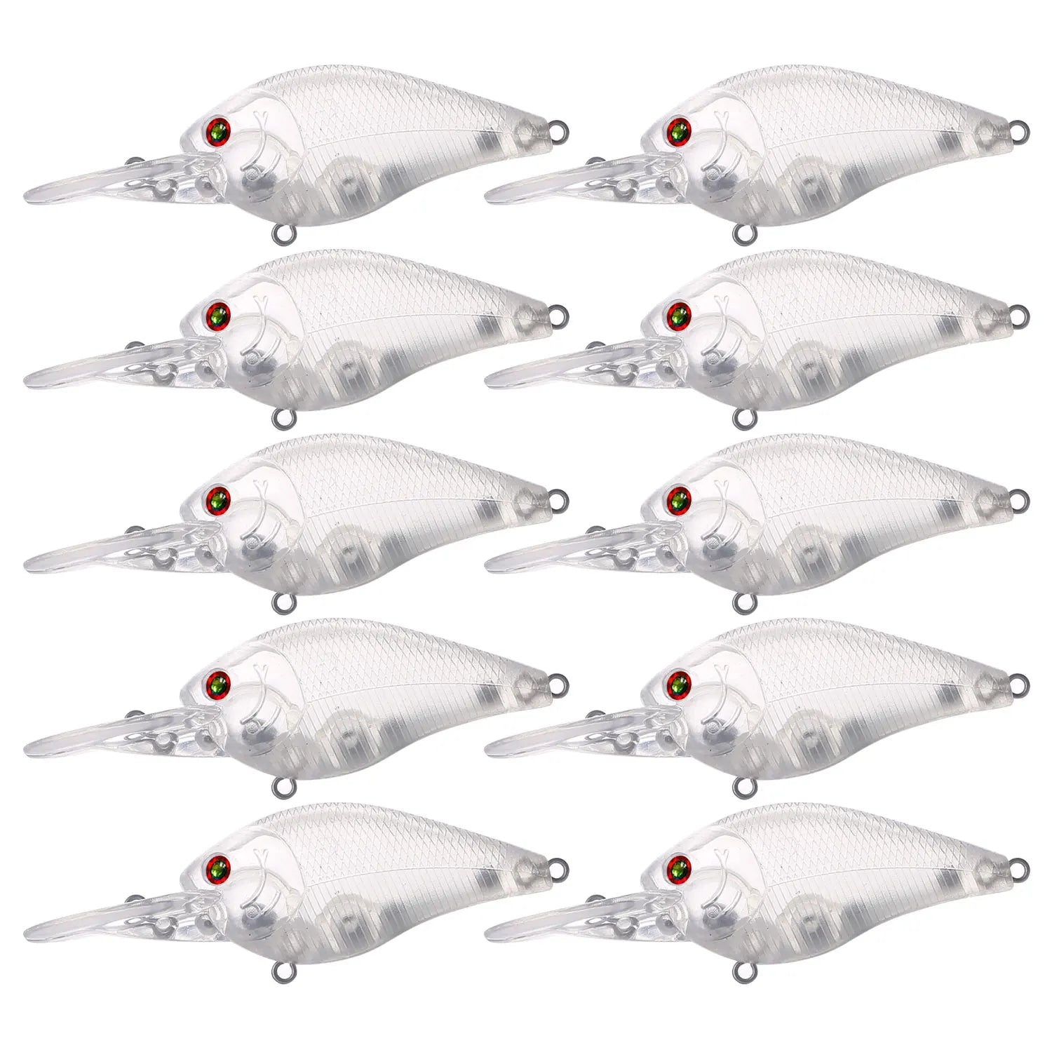 Fishing Baits Unpainted Blank Hard Lures DIY Crankbaits Minnows Popper VIB Pencil Transparent Artificial Baits Set