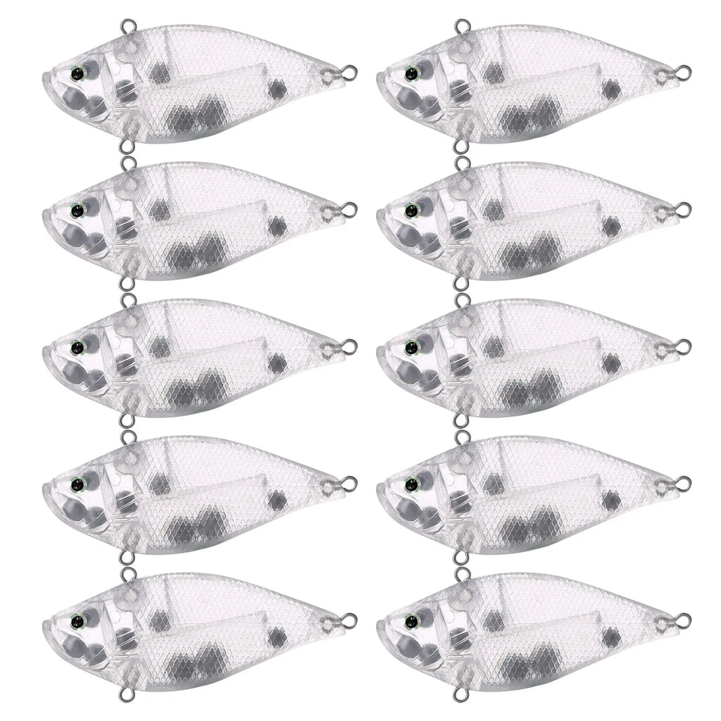Fishing Baits Unpainted Blank Hard Lures DIY Crankbaits Minnows Popper VIB Pencil Transparent Artificial Baits Set