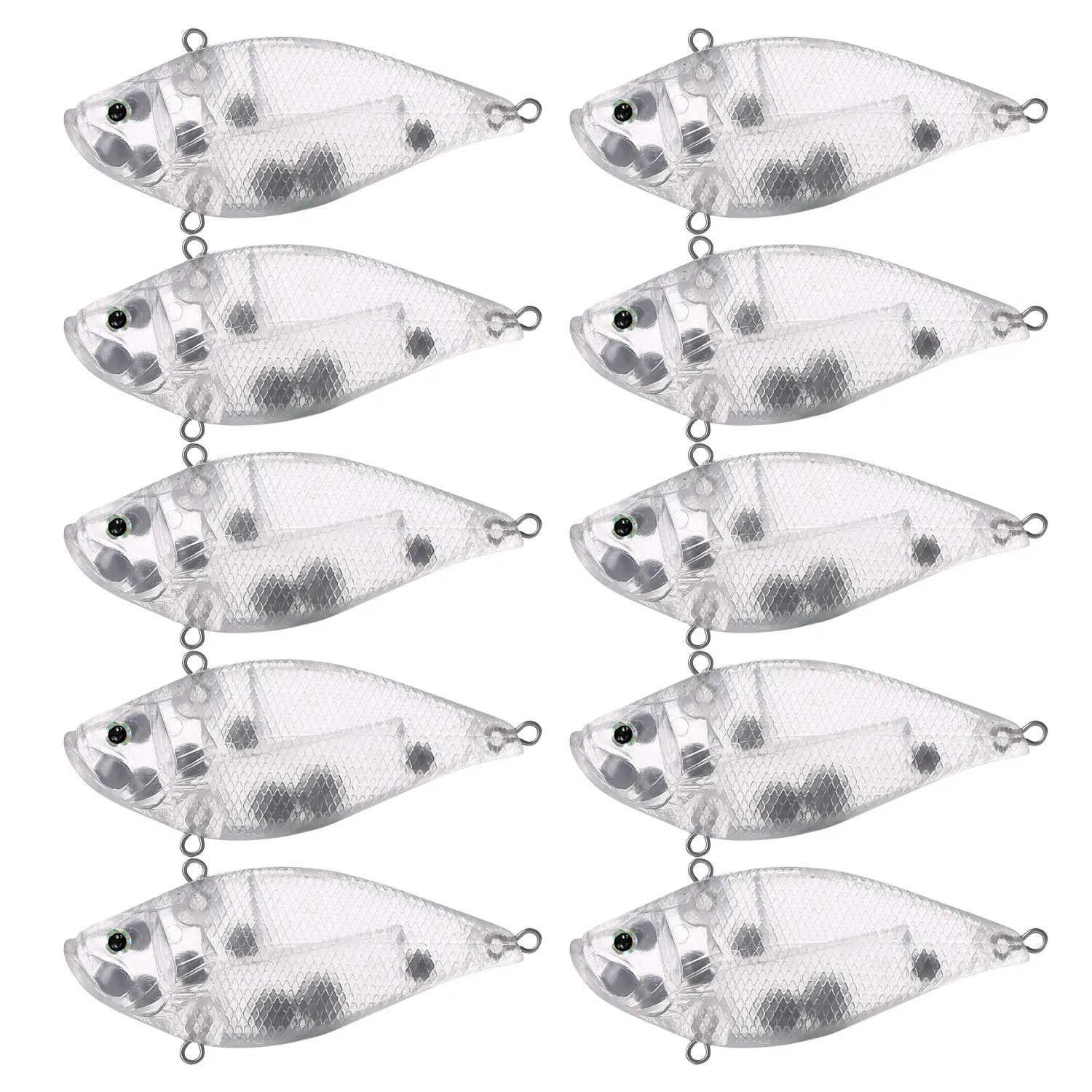 Fishing Baits Unpainted Blank Hard Lures DIY Crankbaits Minnows Popper VIB Pencil Transparent Artificial Baits Set