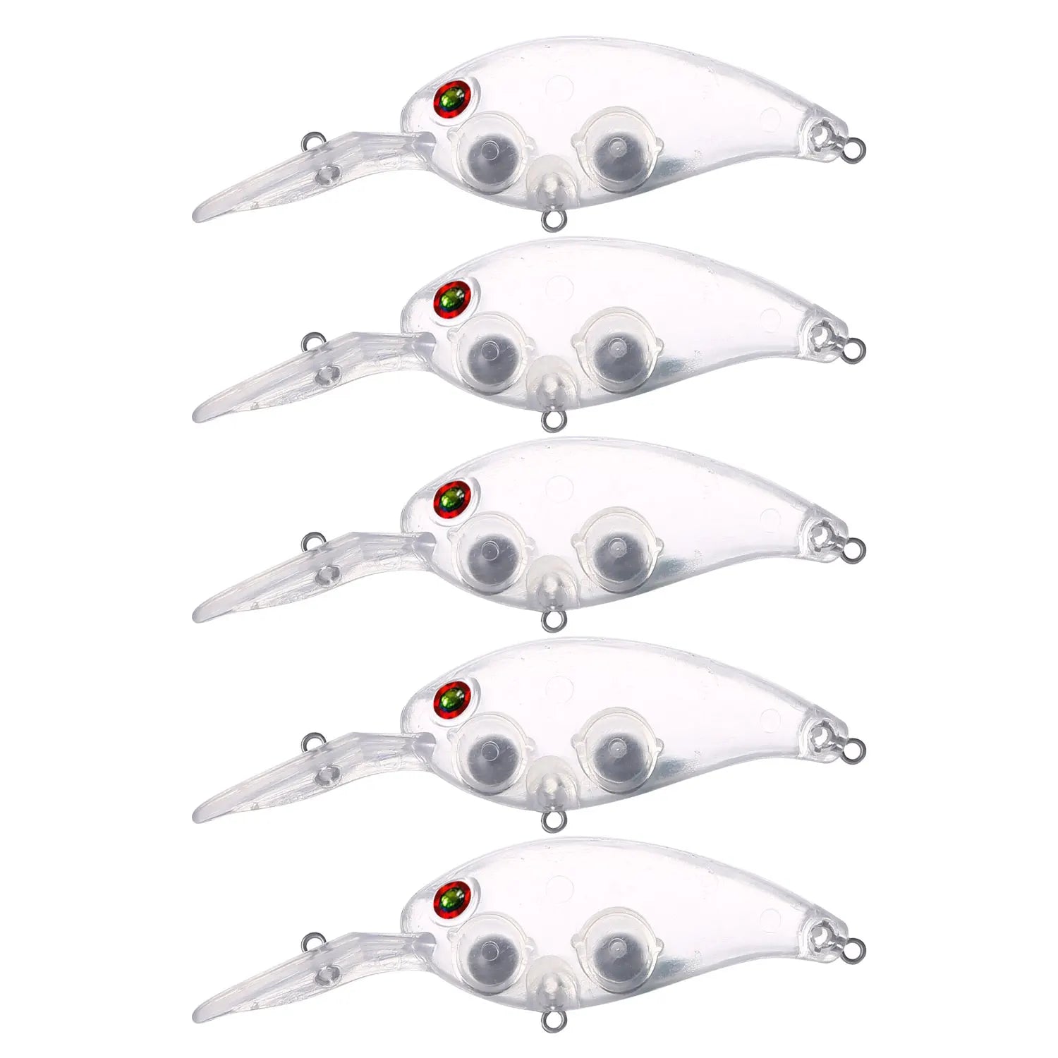 Fishing Baits Unpainted Blank Hard Lures DIY Crankbaits Minnows Popper VIB Pencil Transparent Artificial Baits Set