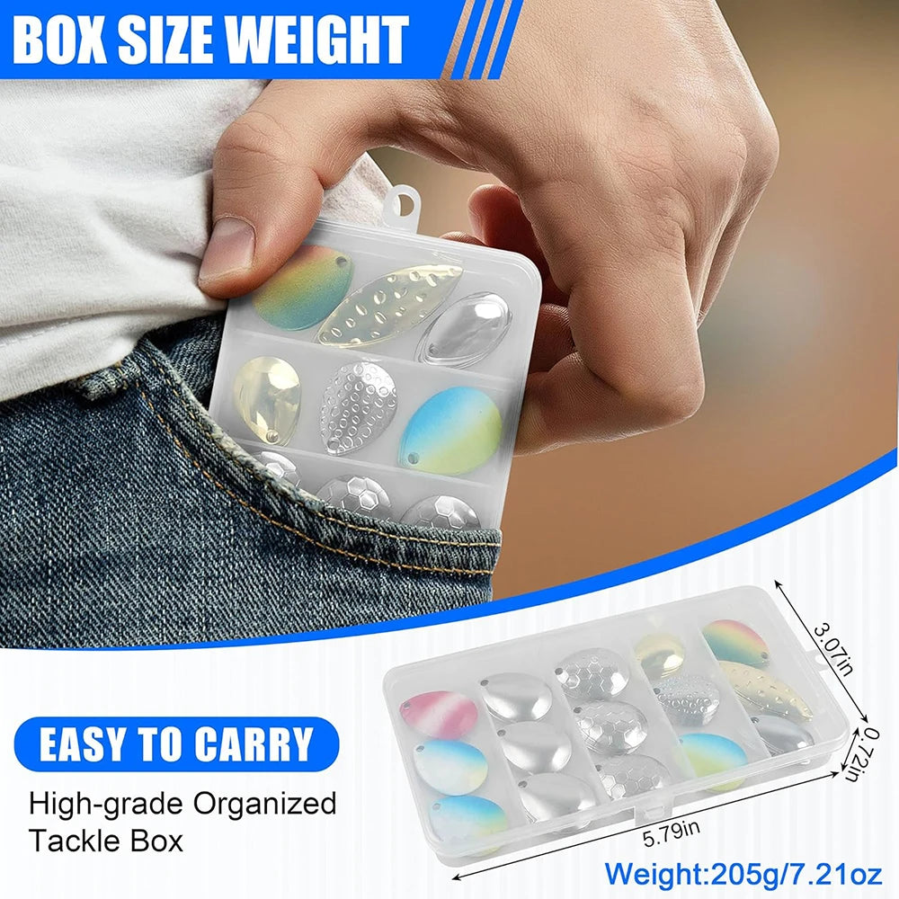100pcs Walleye Rig Making Kit DIY Fishing Lure Spinner bait Supplies Parts Crawler Harness Live Bait Rigs Colorado Spoon Blades