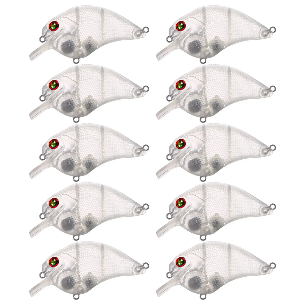 Fishing Baits Unpainted Blank Hard Lures DIY Crankbaits Minnows Popper VIB Pencil Transparent Artificial Baits Set