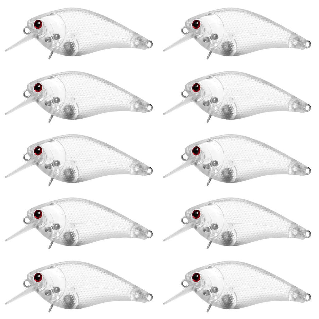 Fishing Baits Unpainted Blank Hard Lures DIY Crankbaits Minnows Popper VIB Pencil Transparent Artificial Baits Set