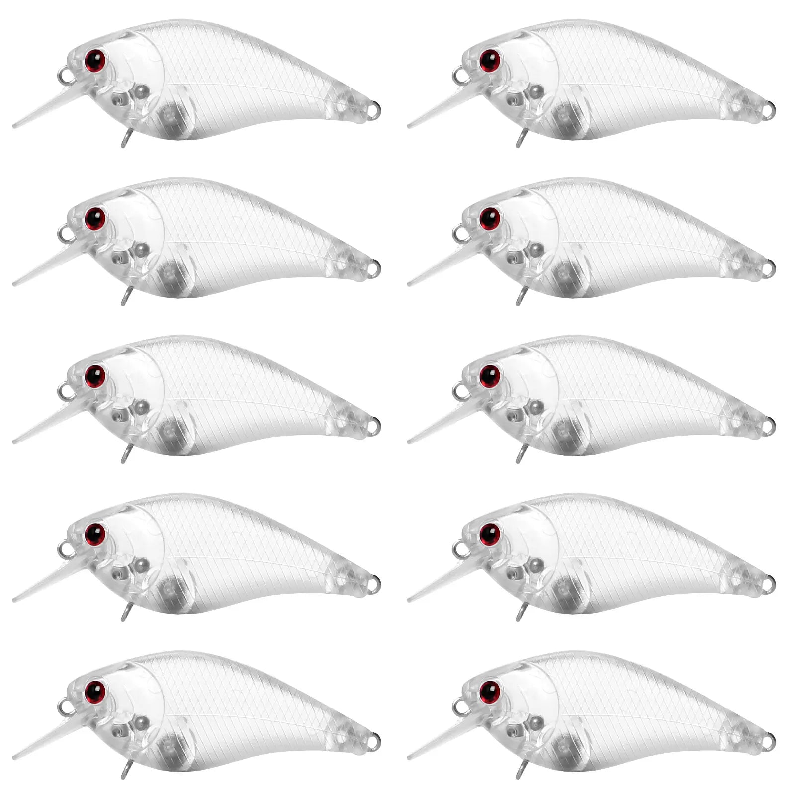 Fishing Baits Unpainted Blank Hard Lures DIY Crankbaits Minnows Popper VIB Pencil Transparent Artificial Baits Set