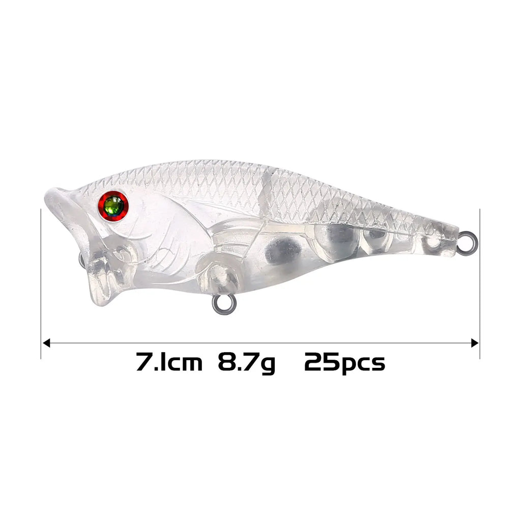 Fishing Baits Unpainted Blank Hard Lures DIY Crankbaits Minnows Popper VIB Pencil Transparent Artificial Baits Set