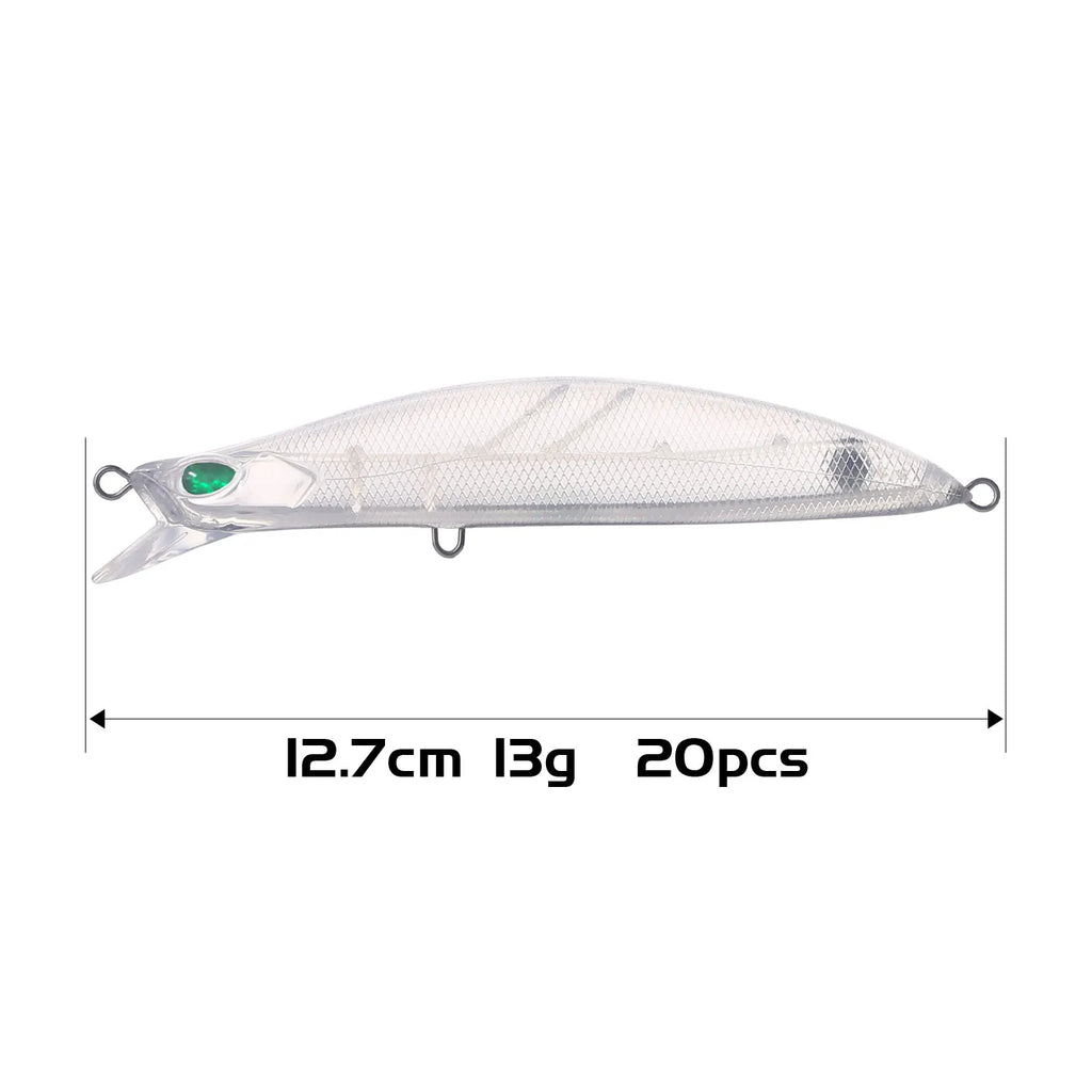 Fishing Baits Unpainted Blank Hard Lures DIY Crankbaits Minnows Popper VIB Pencil Transparent Artificial Baits Set