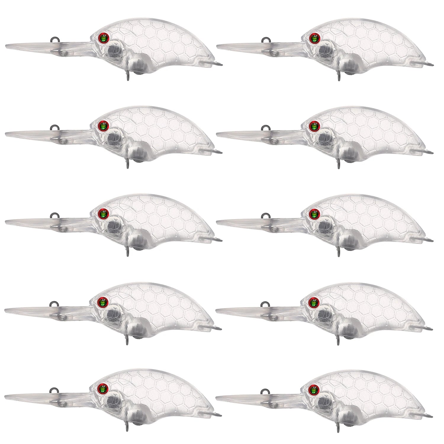 Fishing Baits Unpainted Blank Hard Lures DIY Crankbaits Minnows Popper VIB Pencil Transparent Artificial Baits Set