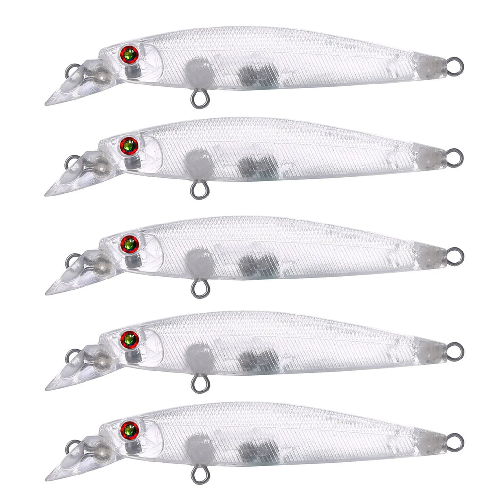 Fishing Baits Unpainted Blank Hard Lures DIY Crankbaits Minnows Popper VIB Pencil Transparent Artificial Baits Set