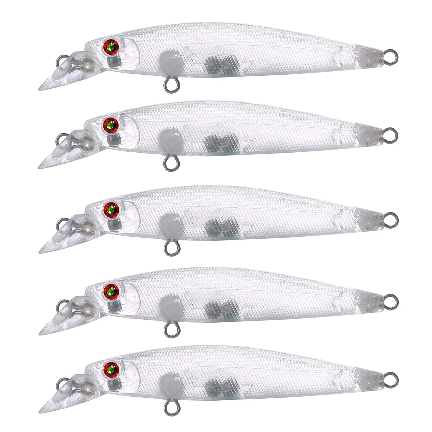 Fishing Baits Unpainted Blank Hard Lures DIY Crankbaits Minnows Popper VIB Pencil Transparent Artificial Baits Set