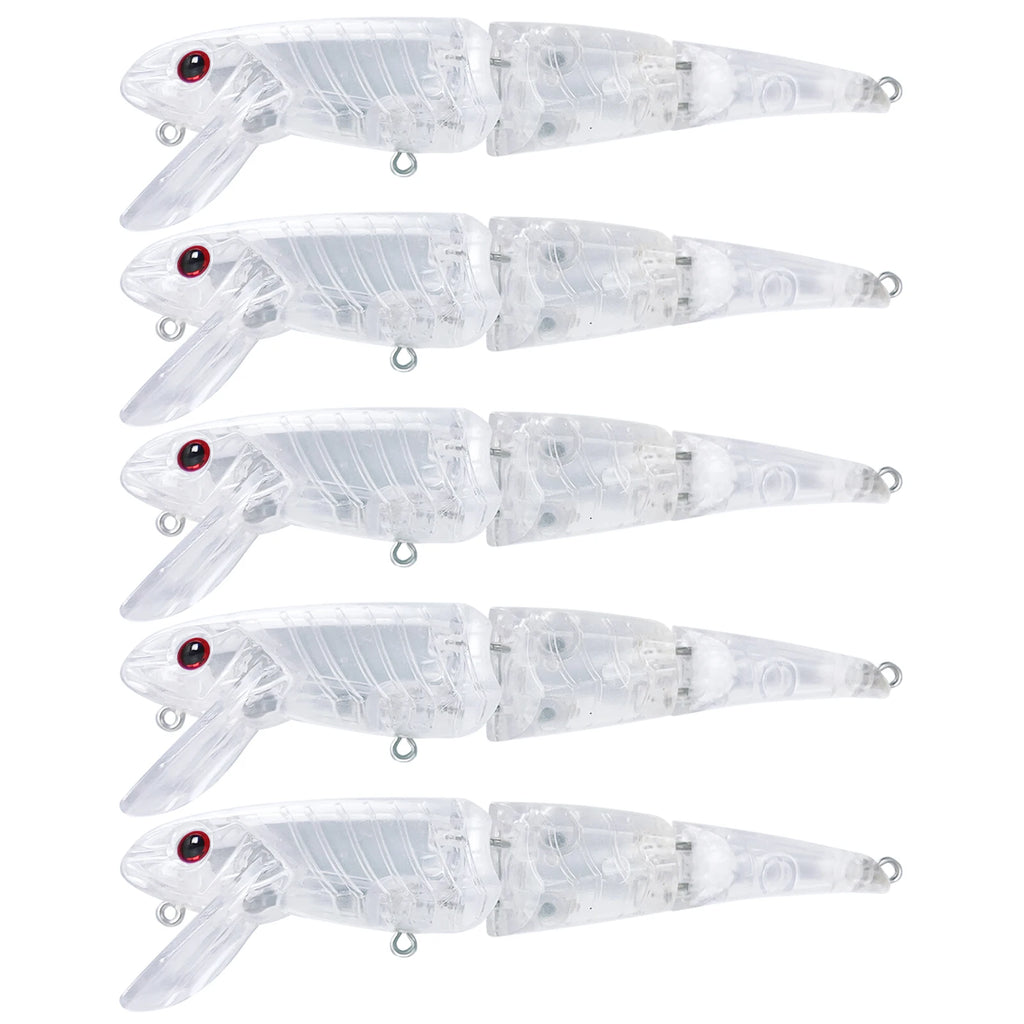 Fishing Baits Unpainted Blank Hard Lures DIY Crankbaits Minnows Popper VIB Pencil Transparent Artificial Baits Set