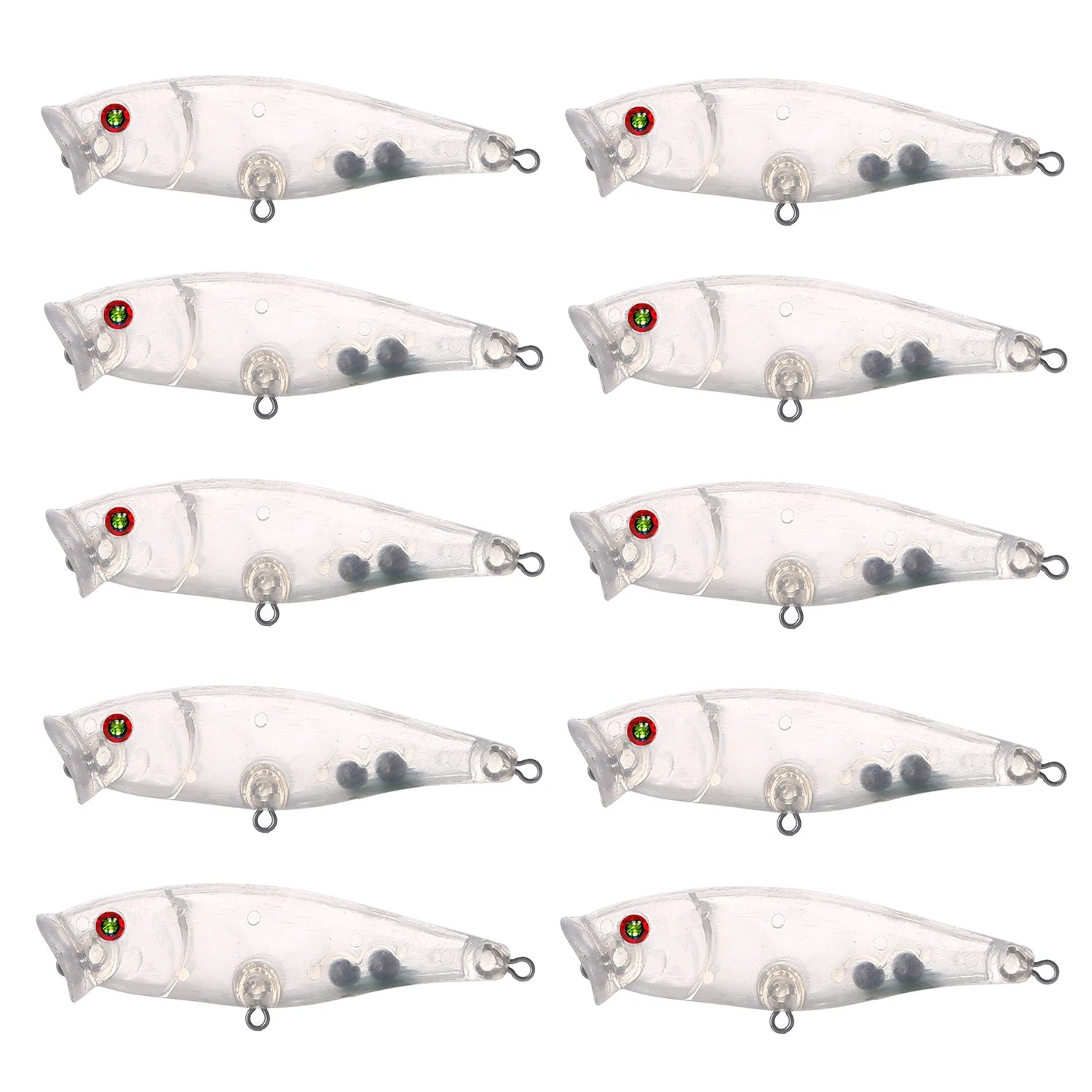 Fishing Baits Unpainted Blank Hard Lures DIY Crankbaits Minnows Popper VIB Pencil Transparent Artificial Baits Set