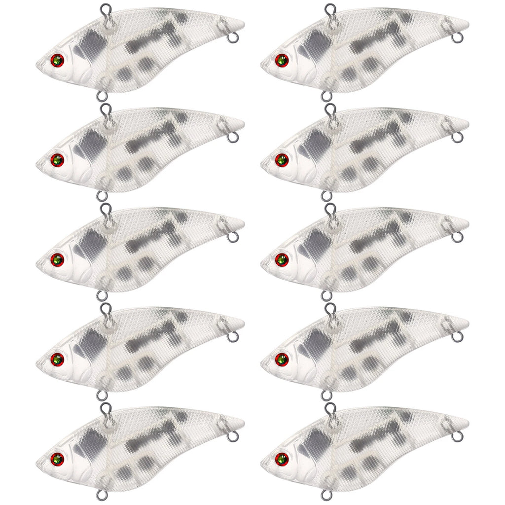 Fishing Baits Unpainted Blank Hard Lures DIY Crankbaits Minnows Popper VIB Pencil Transparent Artificial Baits Set