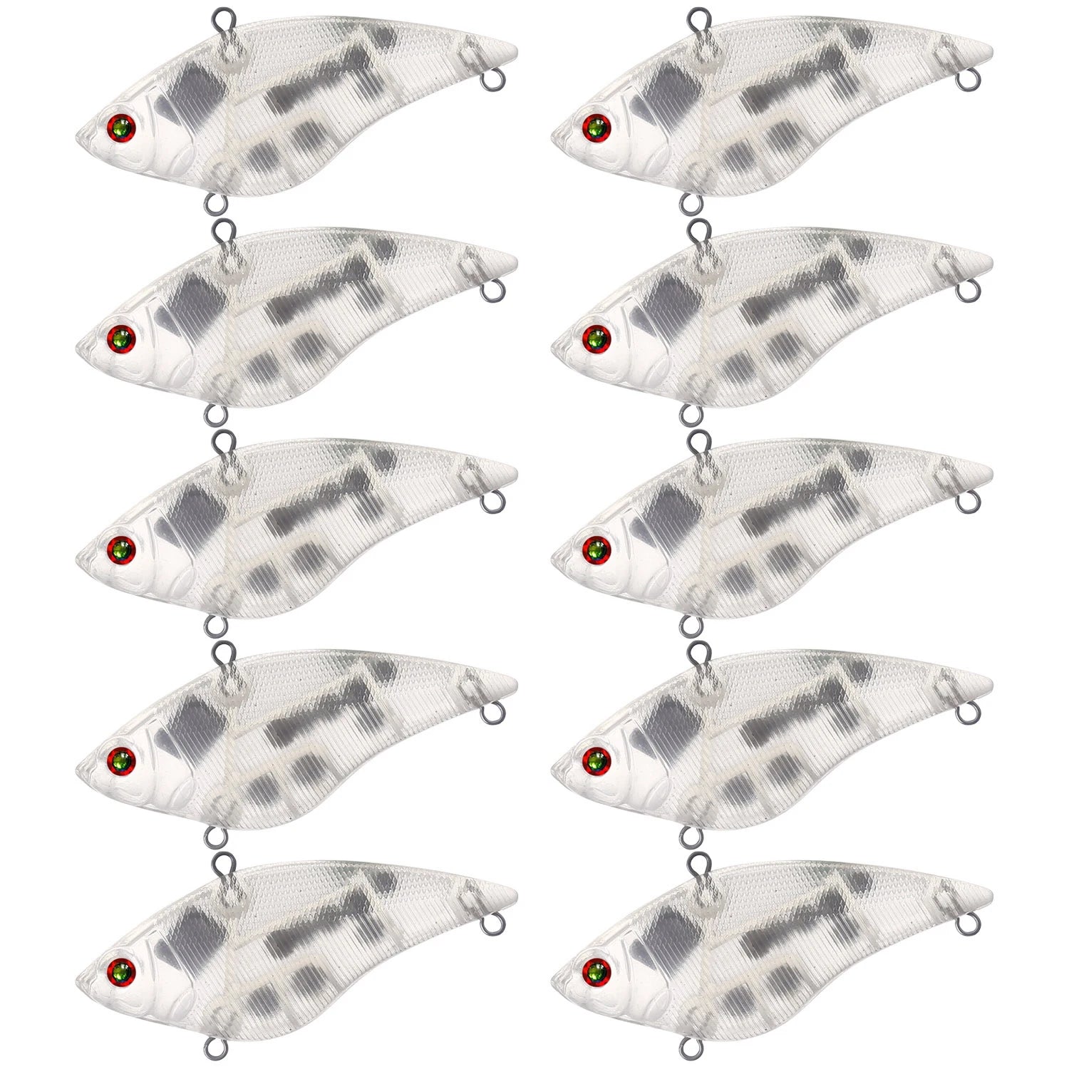 Fishing Baits Unpainted Blank Hard Lures DIY Crankbaits Minnows Popper VIB Pencil Transparent Artificial Baits Set