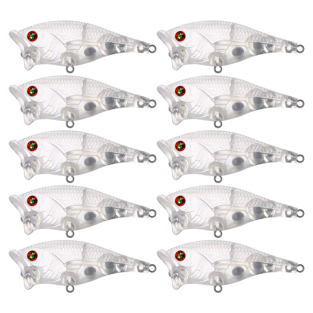 Fishing Baits Unpainted Blank Hard Lures DIY Crankbaits Minnows Popper VIB Pencil Transparent Artificial Baits Set