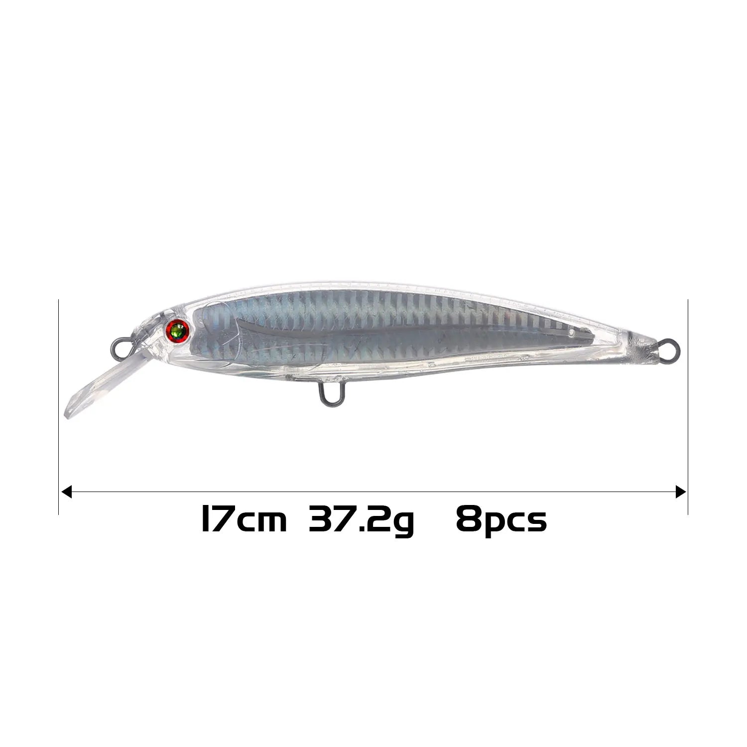 Fishing Baits Unpainted Blank Hard Lures DIY Crankbaits Minnows Popper VIB Pencil Transparent Artificial Baits Set