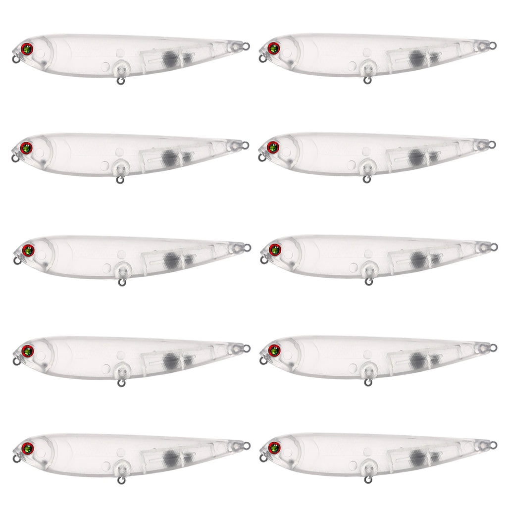 Fishing Baits Unpainted Blank Hard Lures DIY Crankbaits Minnows Popper VIB Pencil Transparent Artificial Baits Set