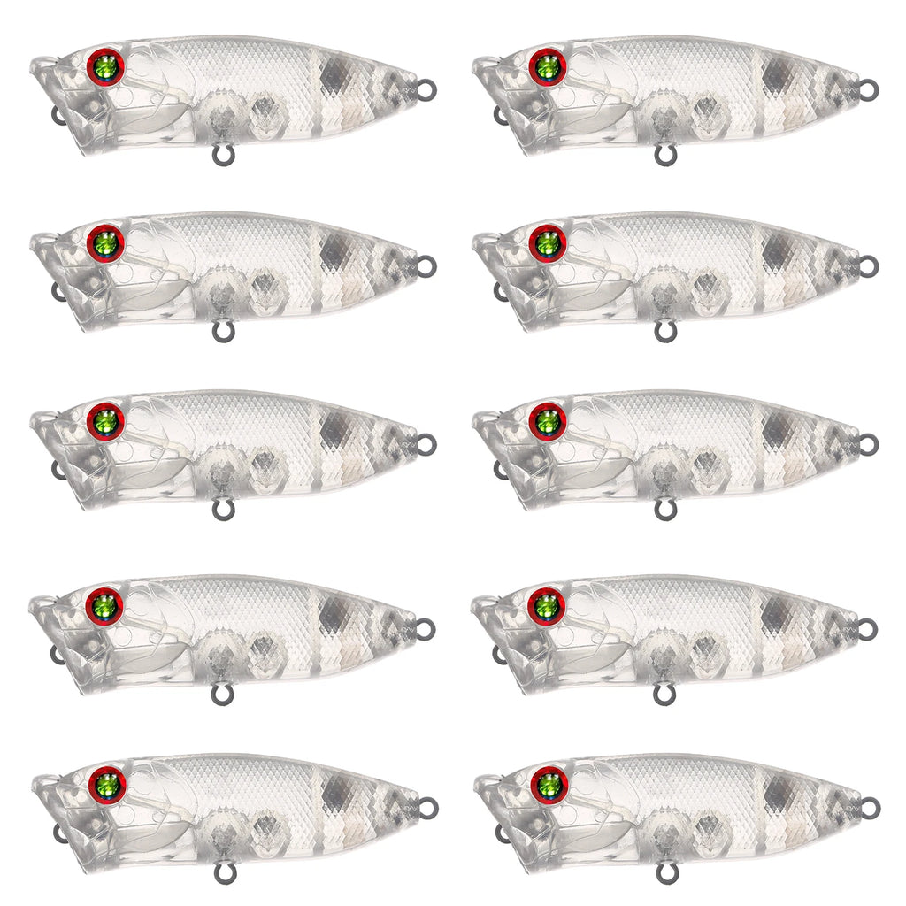 Fishing Baits Unpainted Blank Hard Lures DIY Crankbaits Minnows Popper VIB Pencil Transparent Artificial Baits Set