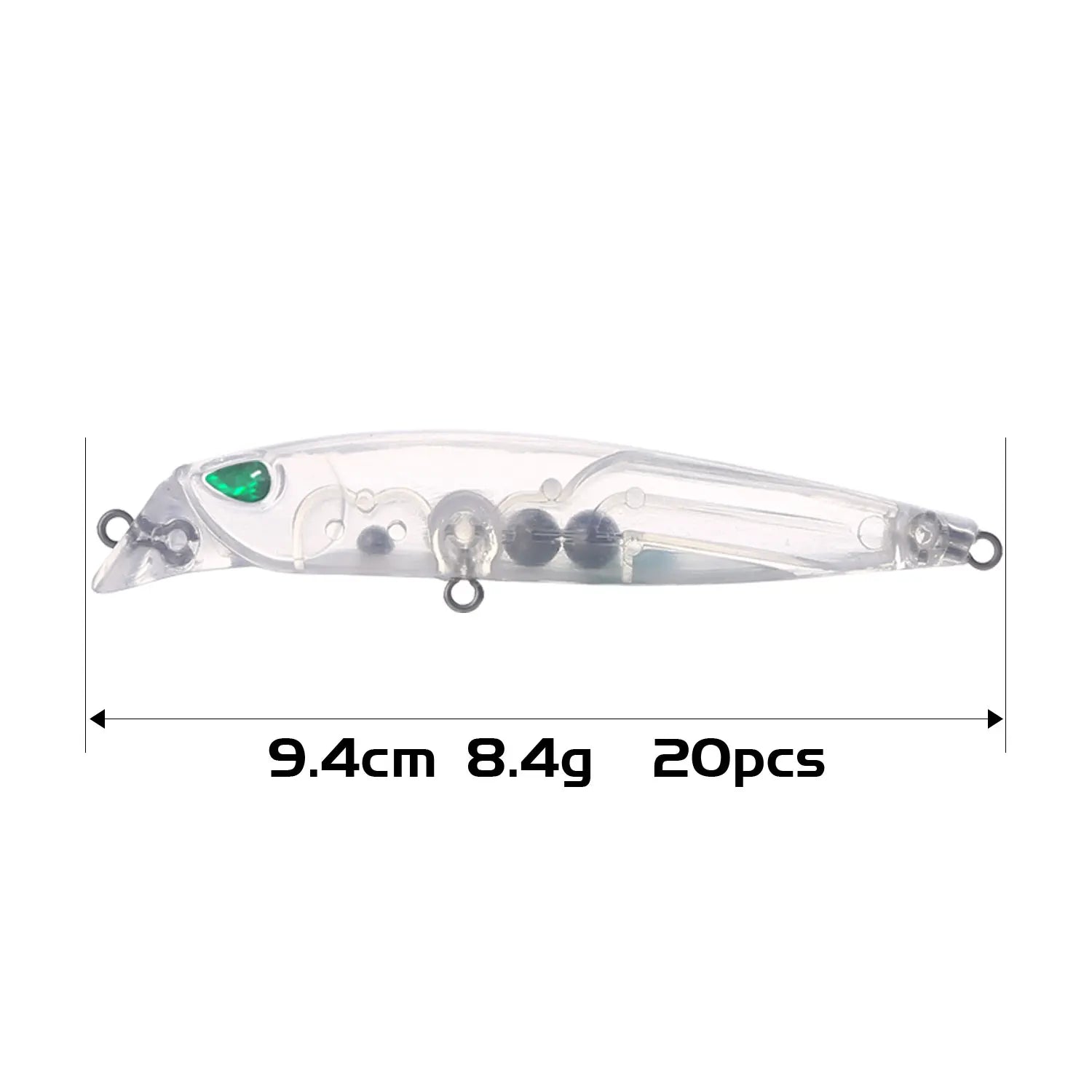 Fishing Baits Unpainted Blank Hard Lures DIY Crankbaits Minnows Popper VIB Pencil Transparent Artificial Baits Set